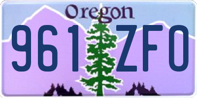 OR license plate 961ZFO