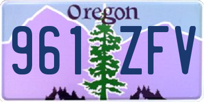OR license plate 961ZFV