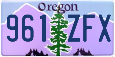 OR license plate 961ZFX