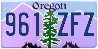 OR license plate 961ZFZ