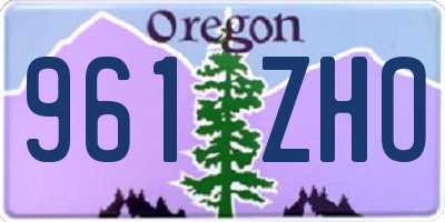 OR license plate 961ZHO