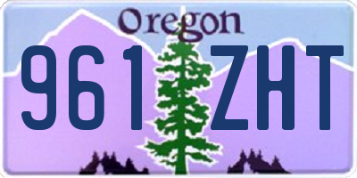 OR license plate 961ZHT