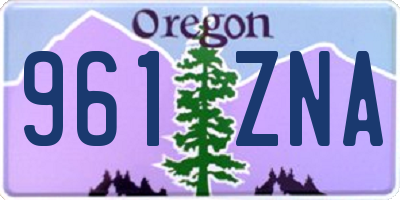 OR license plate 961ZNA