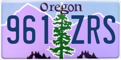 OR license plate 961ZRS