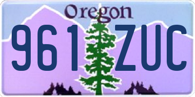 OR license plate 961ZUC