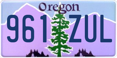 OR license plate 961ZUL