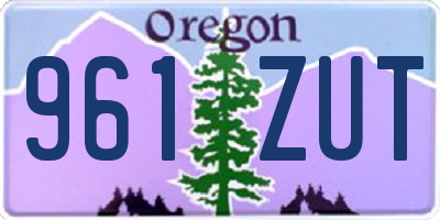 OR license plate 961ZUT