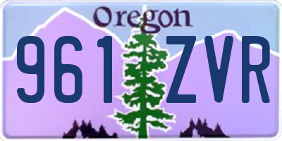OR license plate 961ZVR