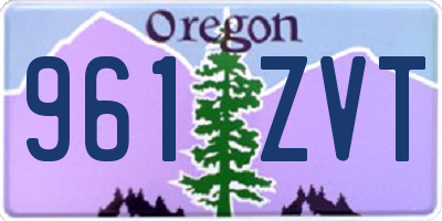 OR license plate 961ZVT