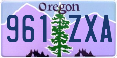 OR license plate 961ZXA