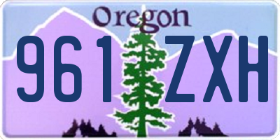 OR license plate 961ZXH
