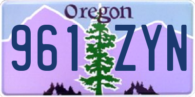 OR license plate 961ZYN