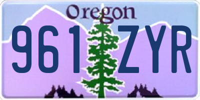 OR license plate 961ZYR