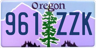 OR license plate 961ZZK