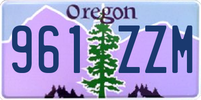 OR license plate 961ZZM