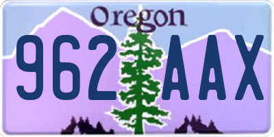 OR license plate 962AAX
