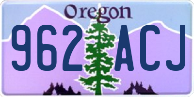 OR license plate 962ACJ