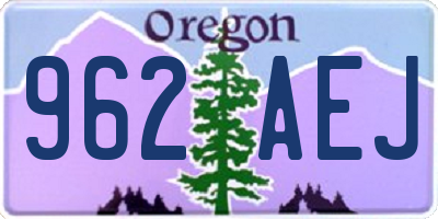 OR license plate 962AEJ
