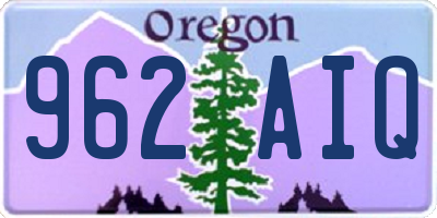 OR license plate 962AIQ