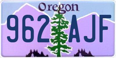 OR license plate 962AJF