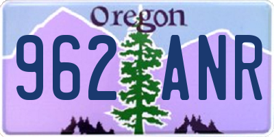 OR license plate 962ANR