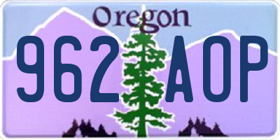 OR license plate 962AOP