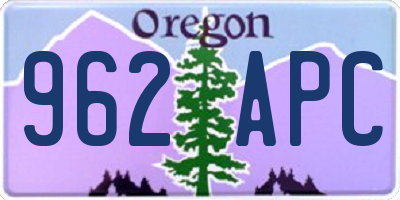 OR license plate 962APC
