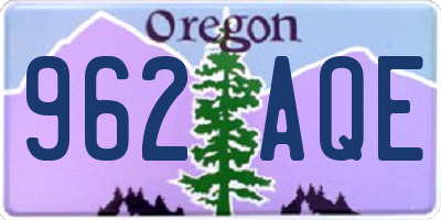 OR license plate 962AQE