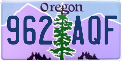 OR license plate 962AQF