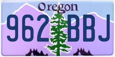 OR license plate 962BBJ