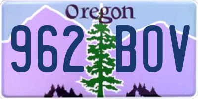 OR license plate 962BOV