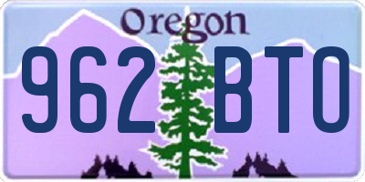 OR license plate 962BTO