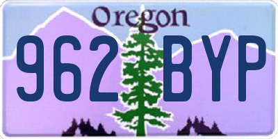 OR license plate 962BYP