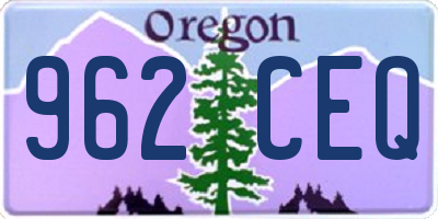 OR license plate 962CEQ