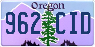 OR license plate 962CID