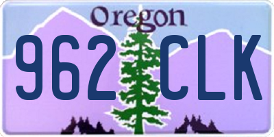 OR license plate 962CLK
