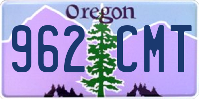 OR license plate 962CMT