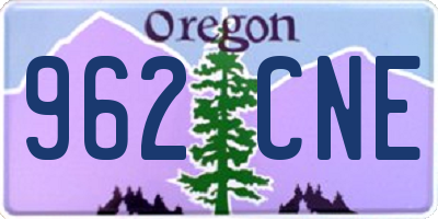 OR license plate 962CNE