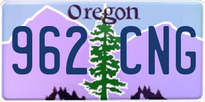 OR license plate 962CNG