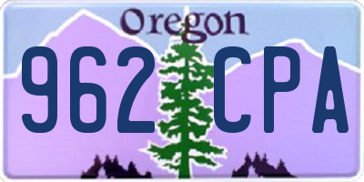 OR license plate 962CPA