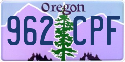 OR license plate 962CPF