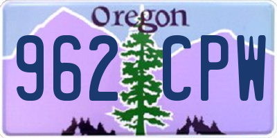 OR license plate 962CPW