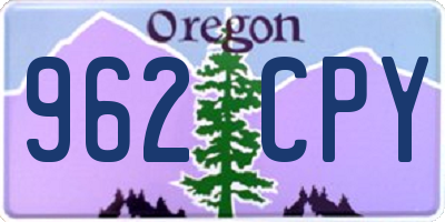 OR license plate 962CPY
