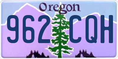 OR license plate 962CQH