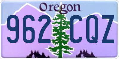 OR license plate 962CQZ