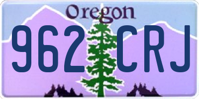 OR license plate 962CRJ