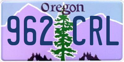 OR license plate 962CRL