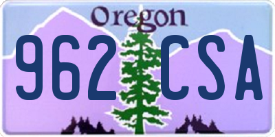 OR license plate 962CSA