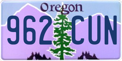 OR license plate 962CUN