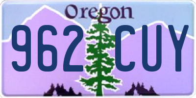 OR license plate 962CUY